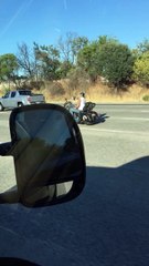 Man Falls Off Motorcycle