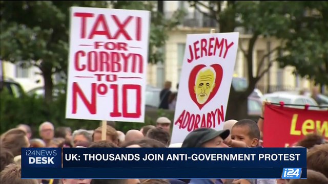 i24NEWS DESK | UK: thousands join anti-government protest | Saturday, July 1st 2017