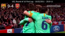 FC Barcelona vs Arsenal 17 8 All Goals in UCL 2006 2016 with English Commentary HD 720p