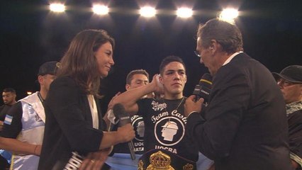 Boxe - Réunion d'Evian-Les-Bains - Réaction de Brian Castano après sa victoire contre Michel Soro