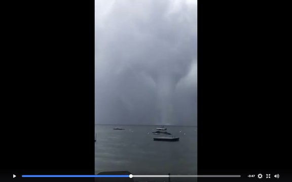 Waterspout Forms Off Sebago Lake in Cumberland County