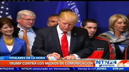 Donald Trump arremete nuevamente contra medios de comunicación estadounidenses por emitir críticas en su contra