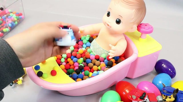 Jelly Soft Stick Pudding Gummy & Baby Doll Play Doh Bath Time Surprise Eggs Toys
