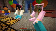 Minecraft - Little Carly Adventures SLEEPOVER WITH ELSA AND LITTLE KELLY! (Low)