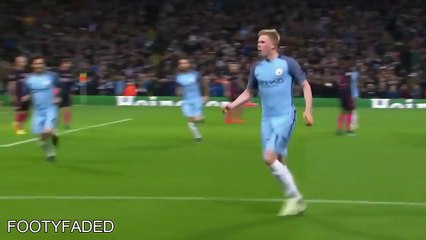 De Bruyne Freekick Goal vs Barceleona Champions League 16-17