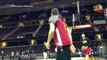 JR Smith & Iman Shumpert go hard 1 on 1, rest of Cavaliers work on their shots & plays