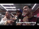 brandon rios showing the cameras why freddie roach is scared of him vs pacquiao EsNews Boxing