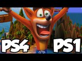 Crash Bandicoot N. Sane Trilogy Comparison PS4\PS1 - Level 1 - First Boss - Start of Game