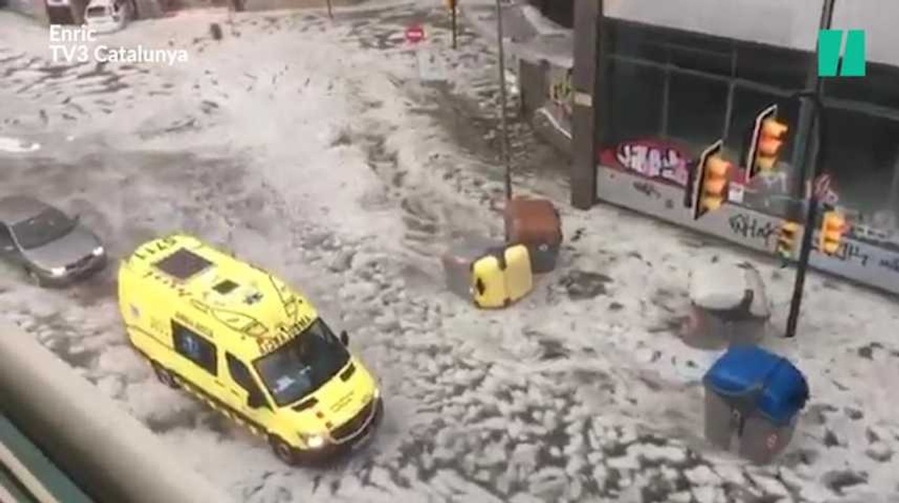 Après la chaleur, l'Espagne subit des averses de grêle terribles