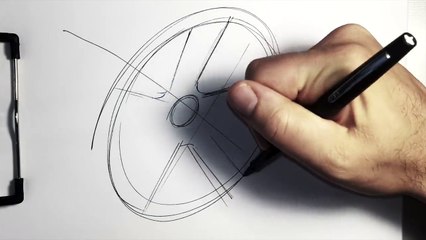 Sketching a Five-Spoke Wheel for Your Car Sketch