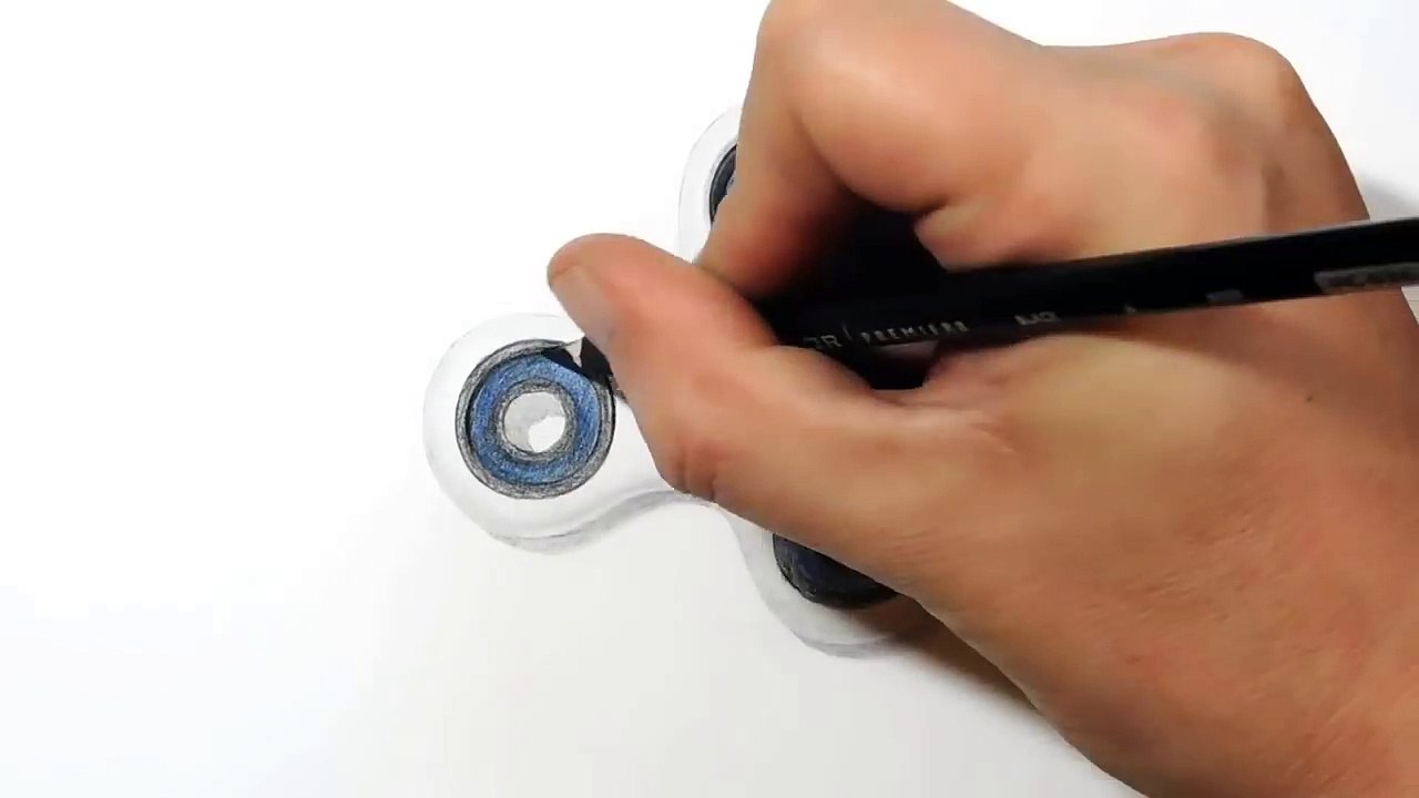 3D Trick Art Magic - Drawing a Real Fidget Spinner
