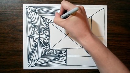 Sketch Doodle Line Illusion Technique #5