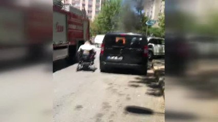 Sıcak Havada Hararet Yapan Araç Cayır Cayır Yandı