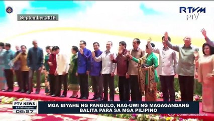 Mga biyahe ng Pangulo, nag-uwi ng magagandang balita para sa mga Pilipino