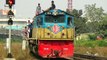 Subarna Express Train (Dhaka to Chittagong) of Bangladesh Railway Entering Dhaka Kamlapur Railway Station