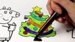 Des ballons Livre Noël coloration amusement amusement enfants momie porc arbre vidéos Peppa pages art de porc