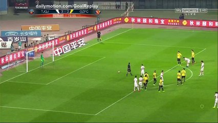 Wang Yongpo penalty Goal HD - Tianjin Quanjian 4 - 2 Guangzhou Evergrande - 02.07.2017 (Full Replay)