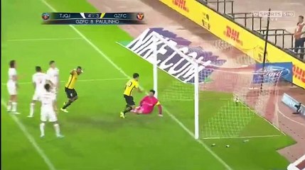 Paulinho GOAL HD -Tianjin Quanjian 4-3 Guangzhou Evergrande 02.07.2017
