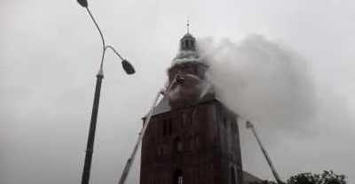 Firefighters Respond to Gothic Cathedral Fire in Poland