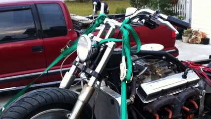 V8 Corvette Engine Motorcycle