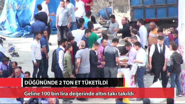 Aşiret düğününde 2 ton et tüketildi