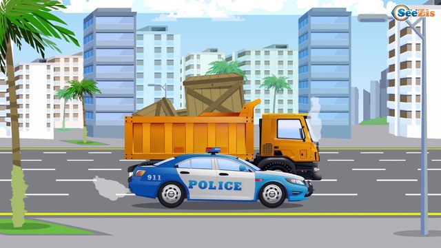 Видео для детей про машинки Полицейская Машина - Спасательная техника в Городке МАШИНОК!