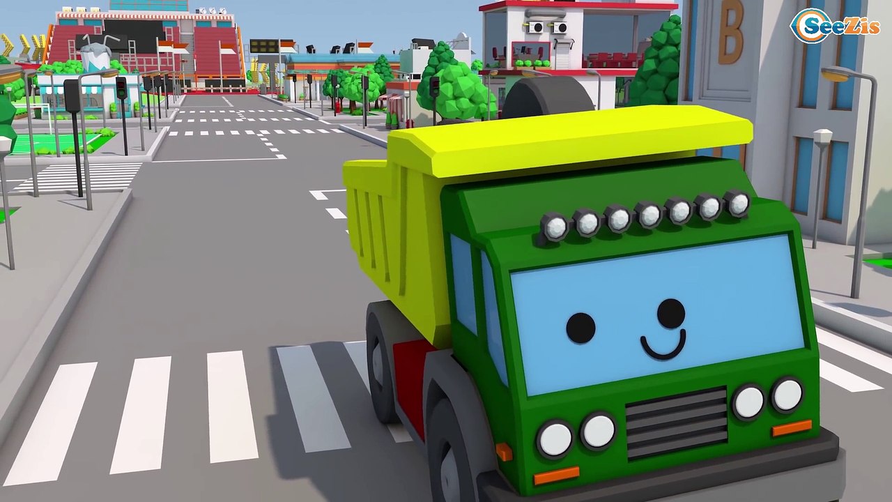 Learn Truck Transportation in the City with Racing cars 3D Cartoon Compilation Cars & Trucks Stories