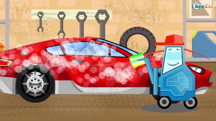 English episodes compilation Cars for kids - The White Ambulance - Kids Channel KC - Power Wheels PW