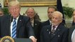 Buzz Aldrin’s Reactions to Trump’s Space Talk Steal the Show