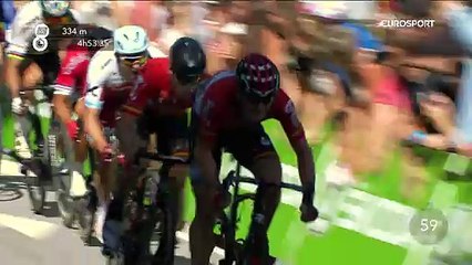 Kaotik sprint finişinde kazanan Arnaud Demare