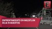 Mueren 19 presuntos criminales en tiroteo con policías, en Mazatlán