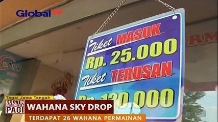 Wahana Sky Drop Jadi Destinasi Wisatawan di Kota Tegal