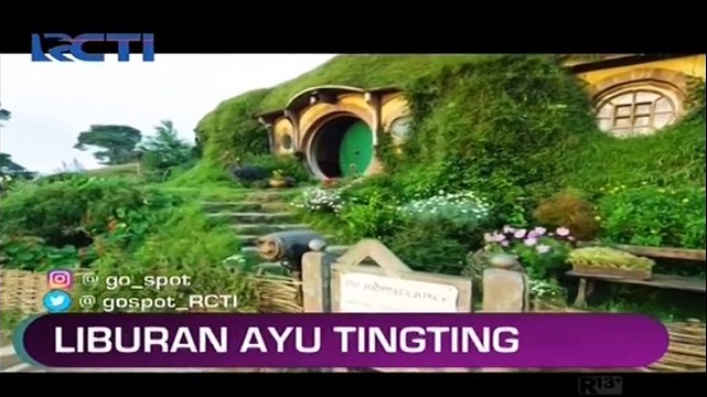 Ayu Ting Ting Ajak Berlibur Bilqis Lihat Rumah Hobbit