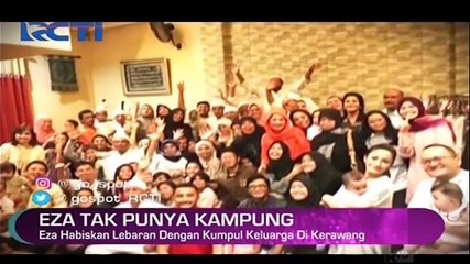Eza Yayang Habiskan Lebarang dengan Kumpul Keluarga di Karawang