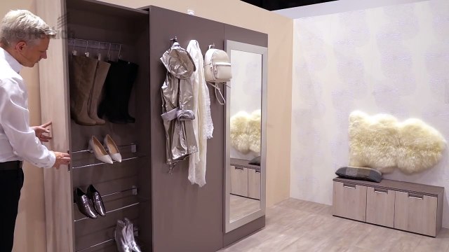 For space savers the narrow shoe cabinet in hallways at Interzum 2017