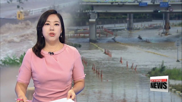 UPDATE Torrential rainfall in Korea's central region causes flooding to homes and roads