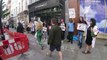 Animal rights activists protest against Mac cosmetics in Covent garden