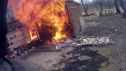 Garage Fire Helmet Camera