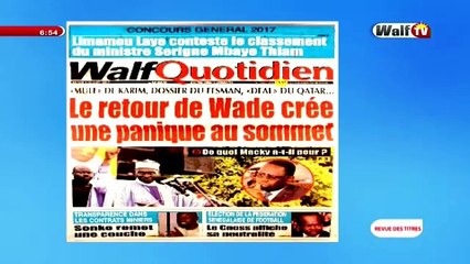 Revue de presse Walftv du 03 juillet 2017
