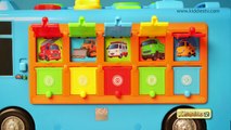 Autobuses colores Inglés amigos Aprender poco números estacionamiento jugar sorpresa el juguete tayo doh