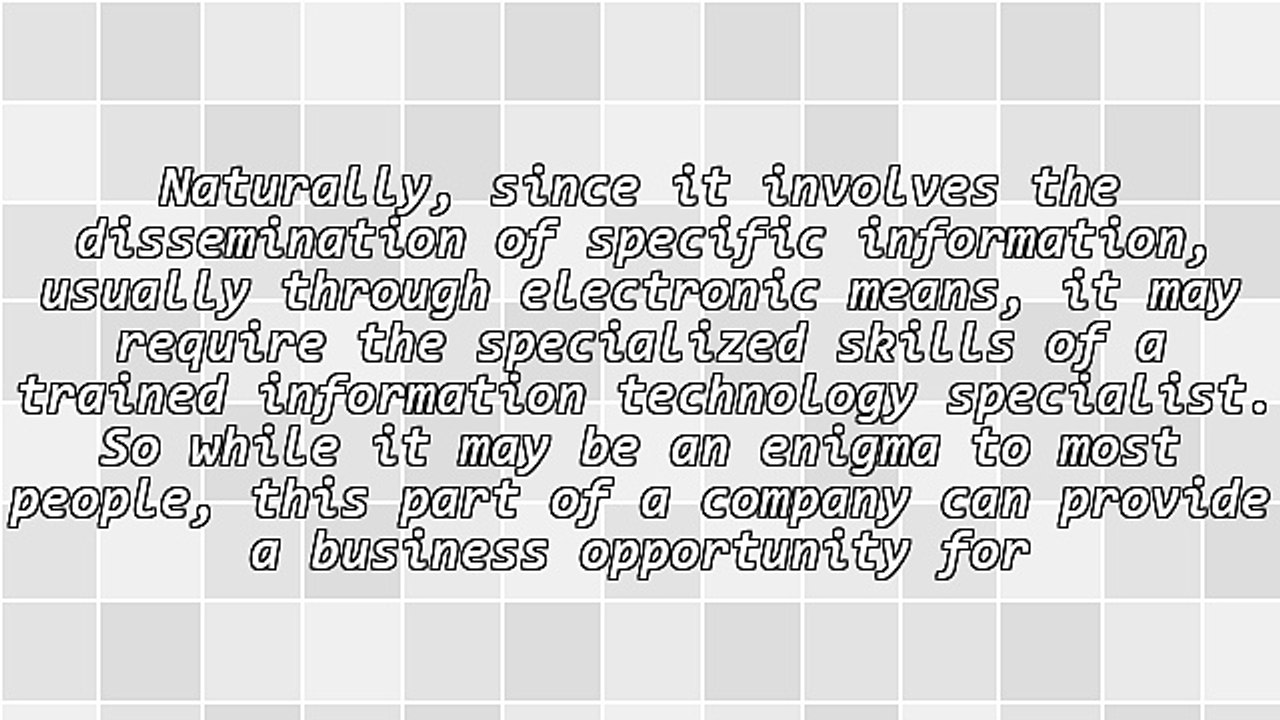 Finding Business Opportunities Within Information Services