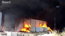 Katı atık üretim tesisinde büyük yangın
