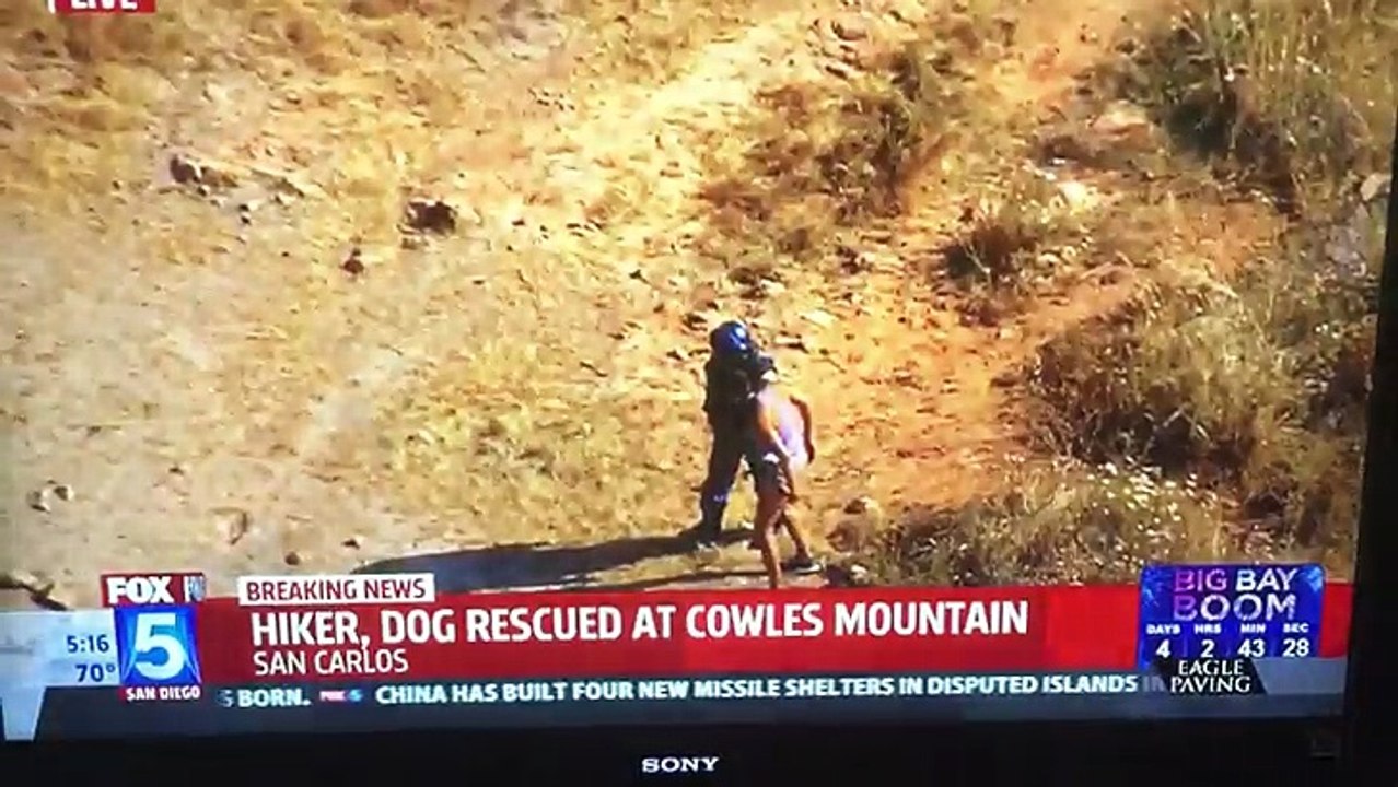 Un randonneur piège l'hélico de Fox 5 avec ce message écrit au sol