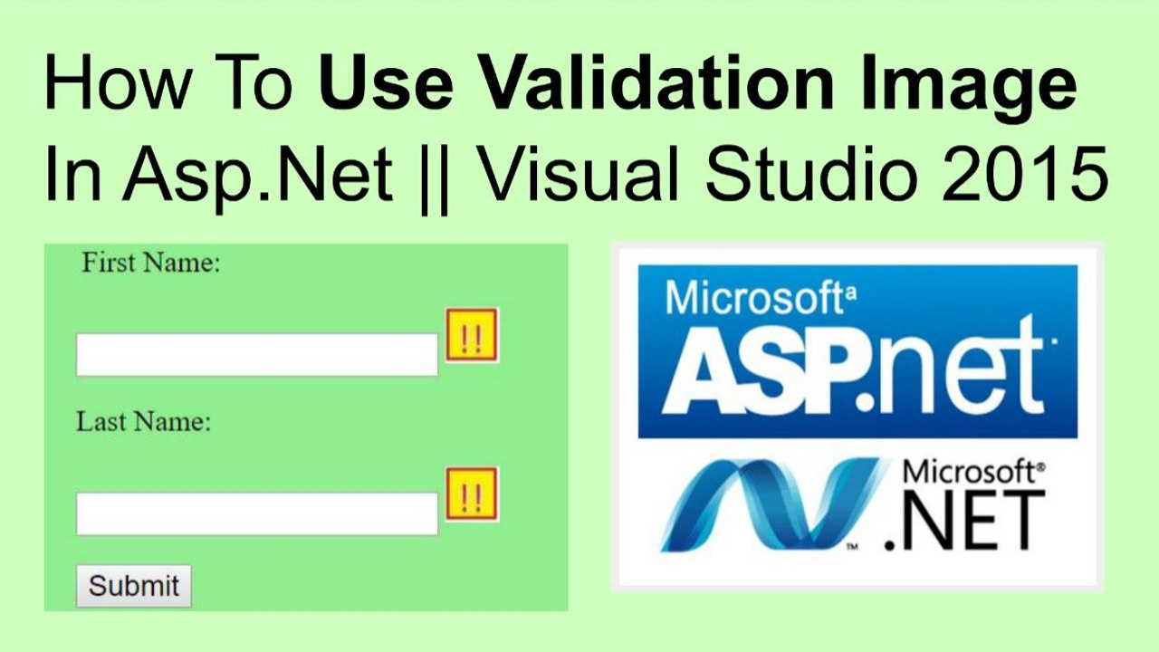 How to use validation image in asp.net || visual studio 2015
