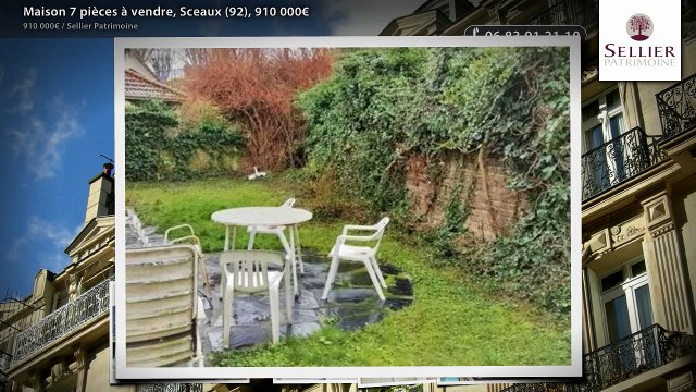Maison 7 pièces à vendre, Sceaux (92), 910 000€