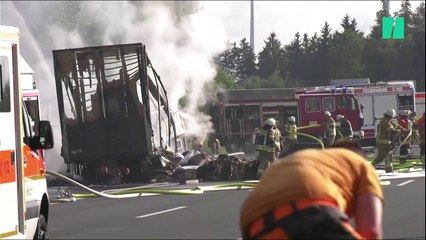 Accident de car en Allemagne: de "nombreux morts" et une trentaine de blessés