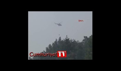 İzmir'deki orman yangını sürüyor