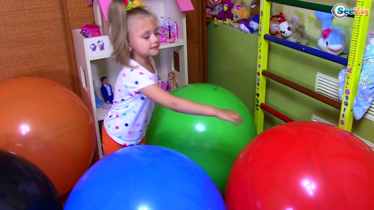 Learn Colors with Big Balloons for Children, Toddlers and Babies | Bad Kid Car Popping Balloon Magic