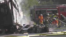 Numerosos desaparecidos tras el choque de un autobús y camión en Alemania