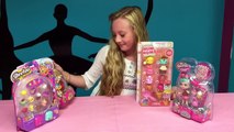 Unboxing & opening new shoppies dolls, shopkins & nom nums. With Princess ella. Fun new toy review.